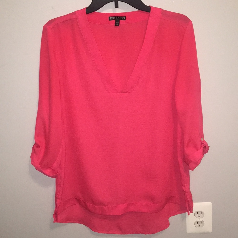 Pink/coral Express blouse sz Medium